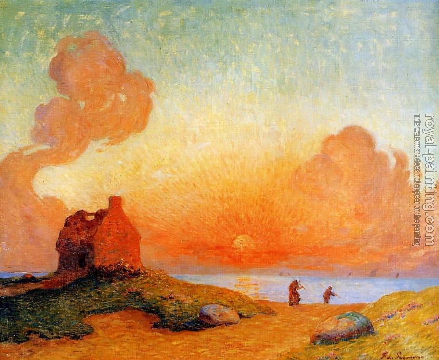 Ferdinand Loyen Du Puigaudeau : Sunset by the Sea, Brittany